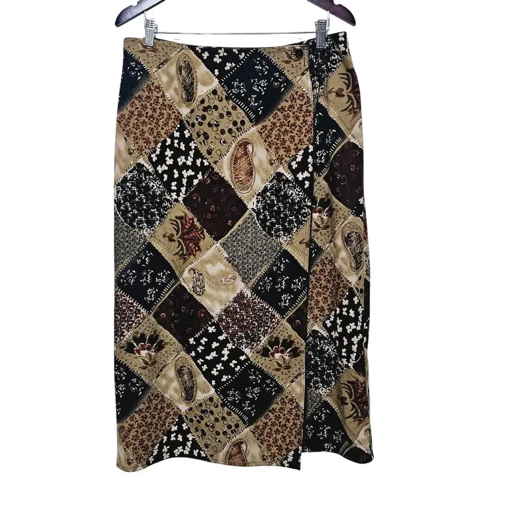 Classic by Jantzen Wrap Skirt Women's Size 14 NWOT Boho Earthy Cottage Hippie